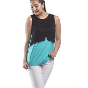 HUGE STORE CLOSING CLEARANCE SALE! NEW! Color Block Nursing Tank Top NWT